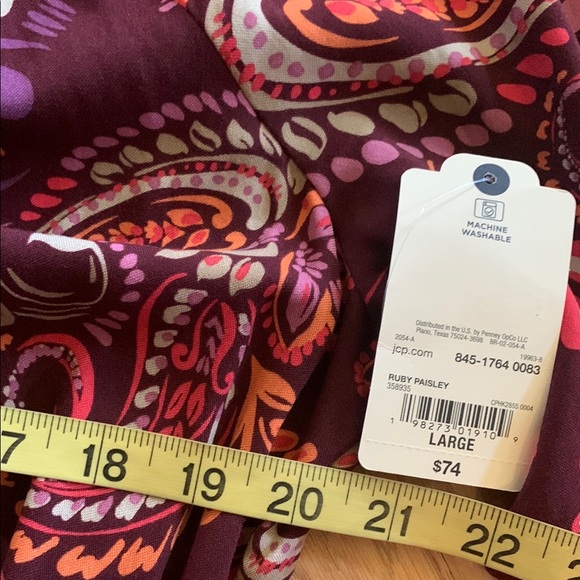 St Johns Bay NWT Lightweight Paisley Bohemian Print Dress - Picture 13 of 15